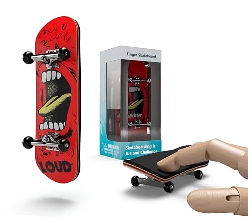 Professionelles Naturholz-Fingerboard aus Ahorn für Kinder: Lauter Skate-Spaß in lebendigen Farben – Mitgebsel für Jungs mit Mini-Skatepark und authentischem Fingerboardsport!: Loud von BIGH