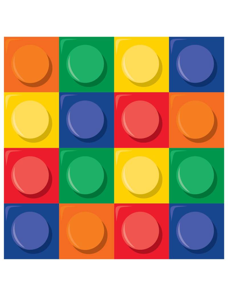 16 Bausteine Servietten aus Papier 33 x 33 cm Kindergeburtstag von BIGIEMME SRL