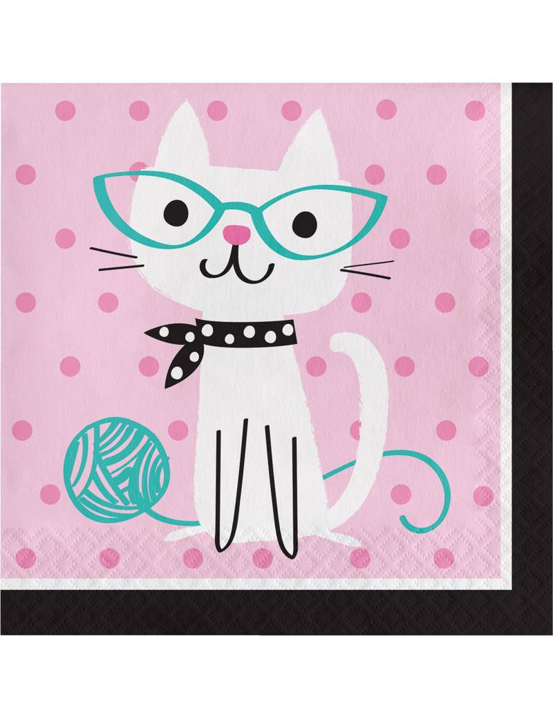 16 Rosa Katzen Papierservietten 33 x 33 cm Niedliches Kätzchen Geburtstag 16 Rosa Katzen Papierservietten 33 x 33 cm Niedliches Kätzchen Geburtstag von BIGIEMME SRL