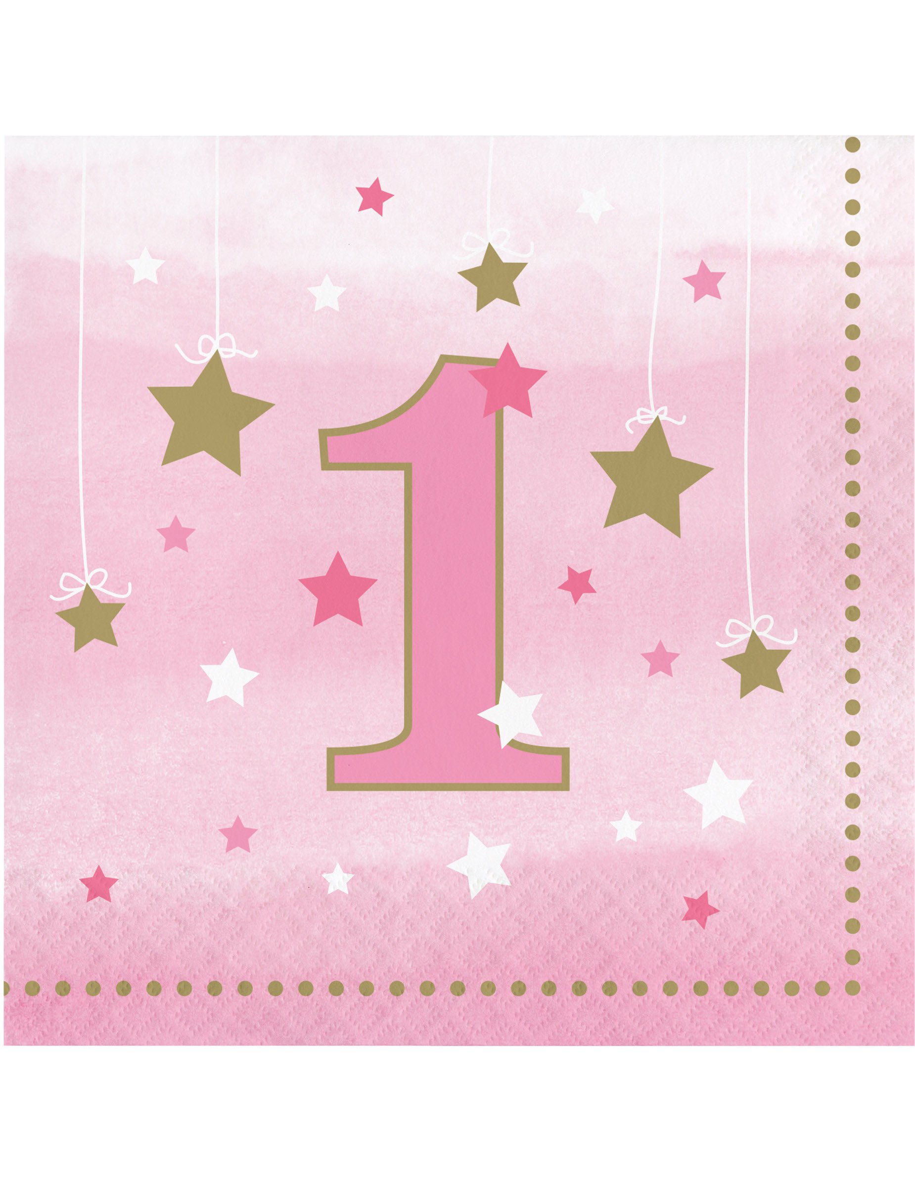 16 Servietten 1. Geburtstag Rosa 33 x 33 cm 16 Servietten 1. Geburtstag Rosa 33 x 33 cm von BIGIEMME SRL