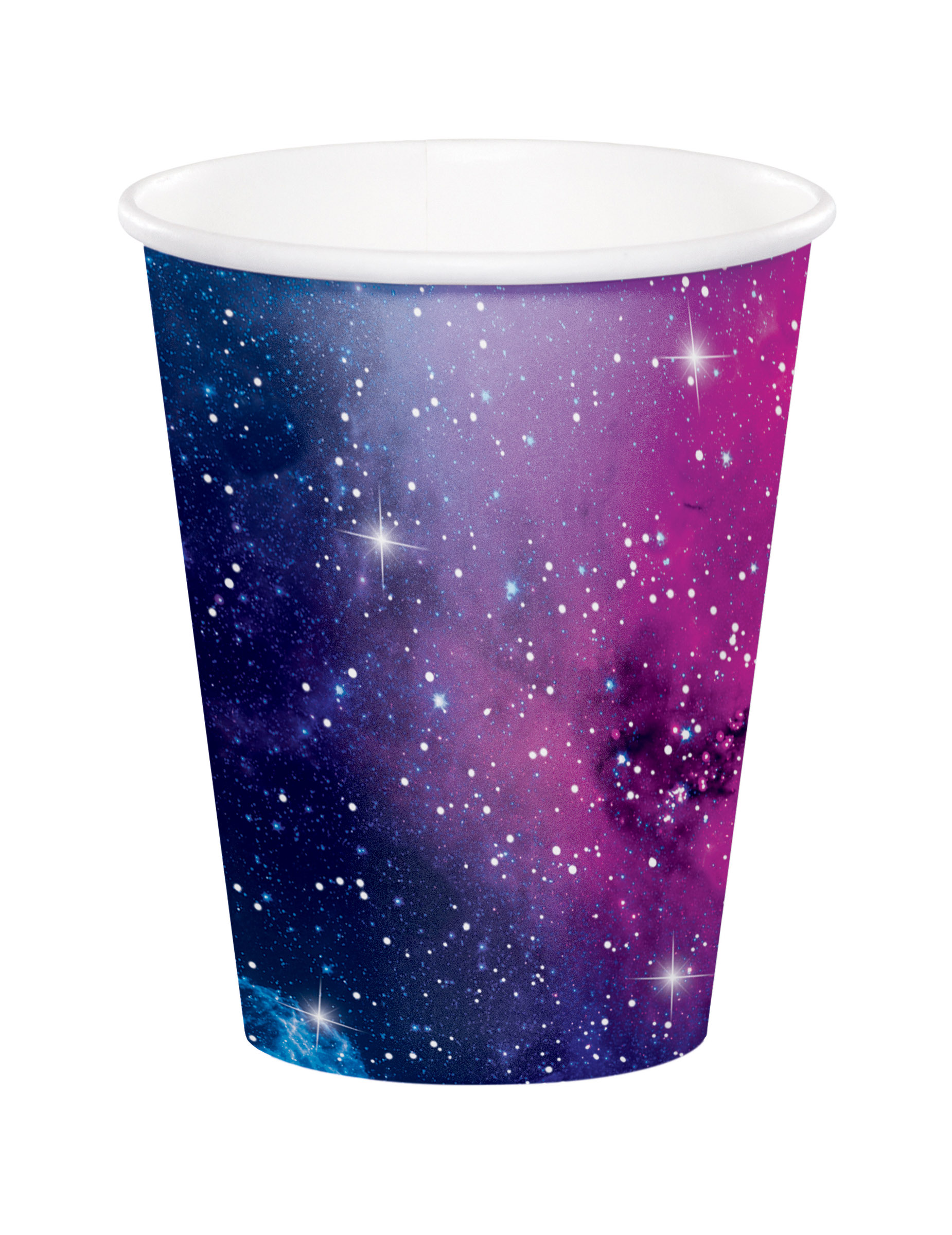 8 Galaxy Pappbecher 266ml weiße Sterne 8 Galaxy Pappbecher 266ml weiße Sterne von BIGIEMME SRL