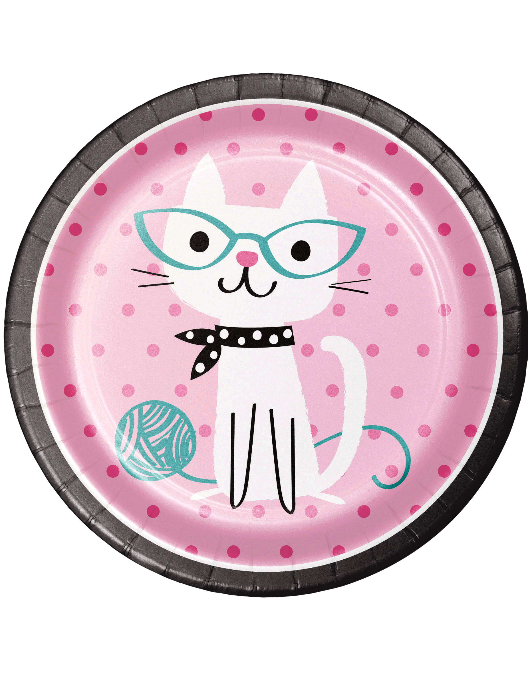 8 Katzen Pappteller 22 cm in Rosa zum Geburtstag 8 Katzen Pappteller 22 cm in Rosa zum Geburtstag von BIGIEMME SRL