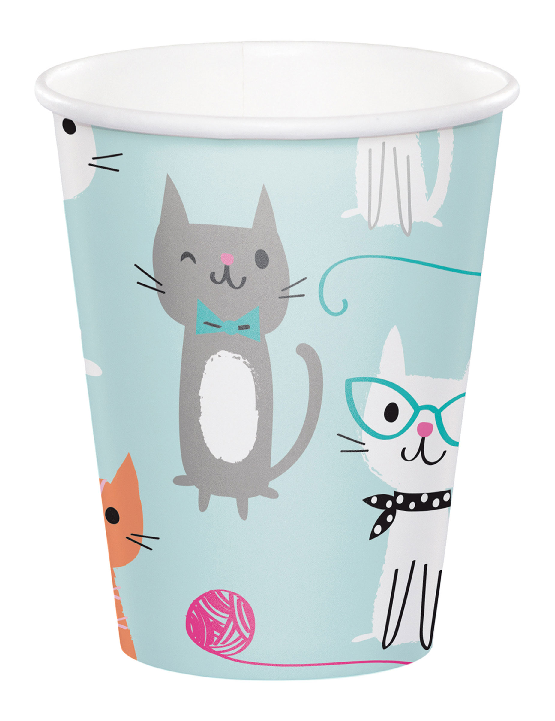 8 Pappbecher Blaue Katzen 266ml Tischdeko Geburtstag 8 Pappbecher Blaue Katzen 266ml Tischdeko Geburtstag von BIGIEMME SRL