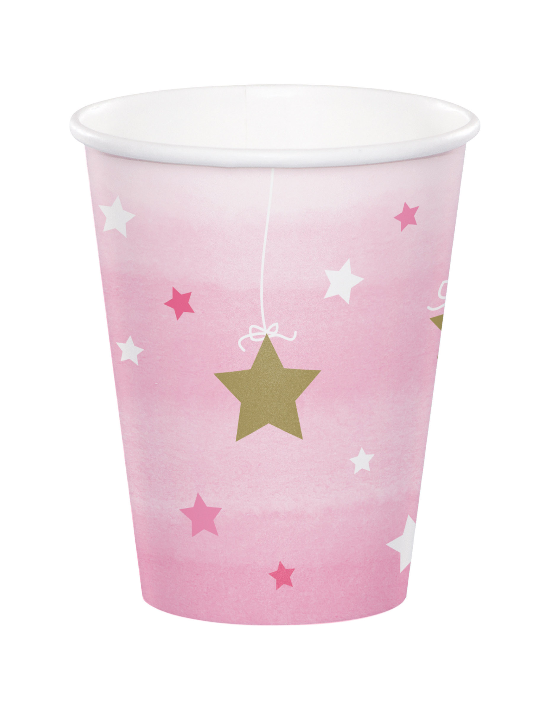 8 Pappbecher One Little Star Rosa 256 ml 8 Pappbecher One Little Star Rosa 256 ml von BIGIEMME SRL