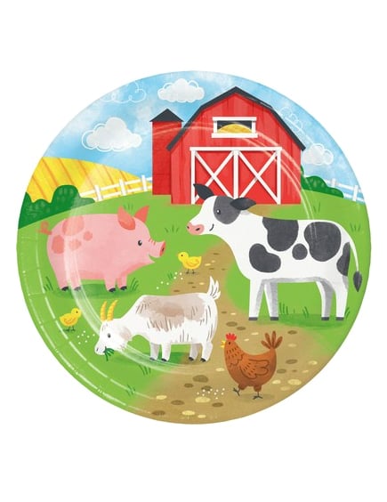 8 Pappteller Bauernhof 23 cm 8 Pappteller Bauernhof 23 cm von BIGIEMME SRL