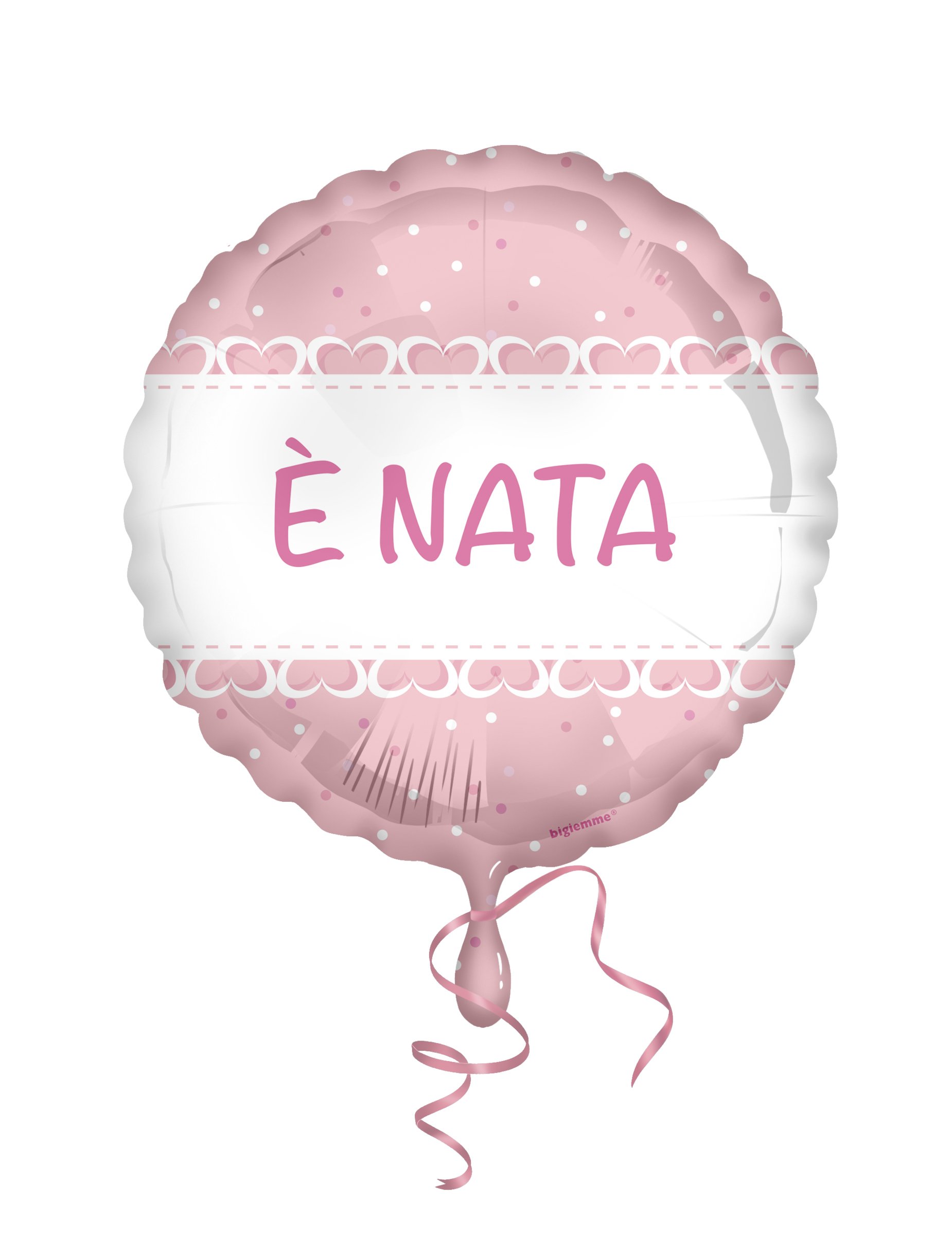 Folienballon Sie ist da Herzen Rosa 45 cm Folienballon Sie ist da Herzen Rosa 45 cm von BIGIEMME SRL