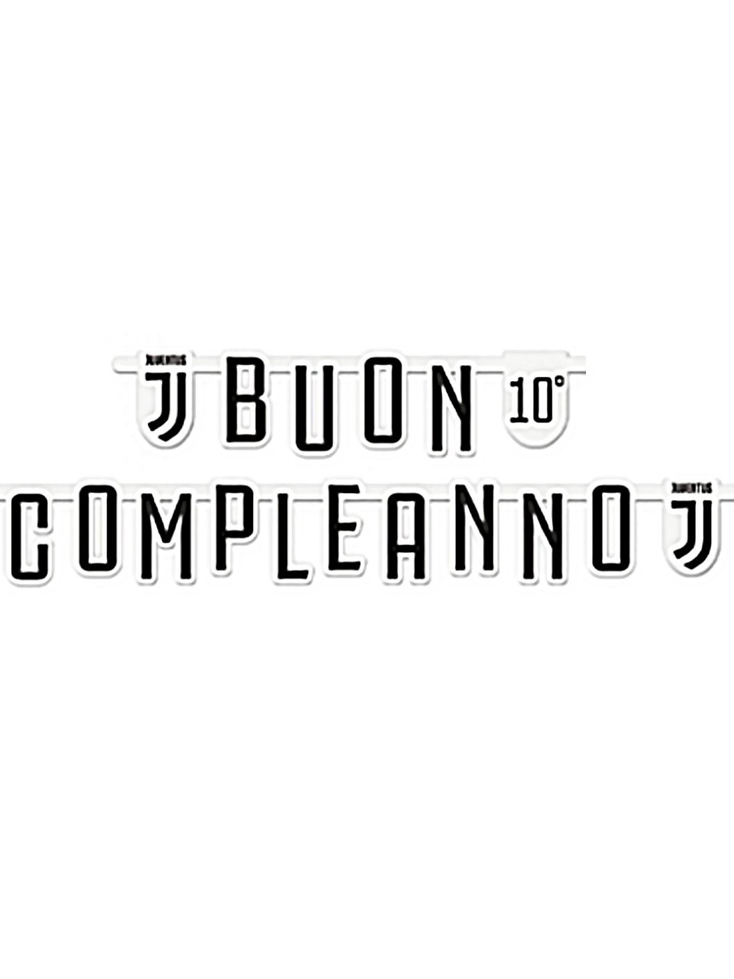 Girlande Buon Compleanno Juventus Karton schwarz-weiß Girlande Buon Compleanno Juventus Karton schwarz-weiß von BIGIEMME SRL