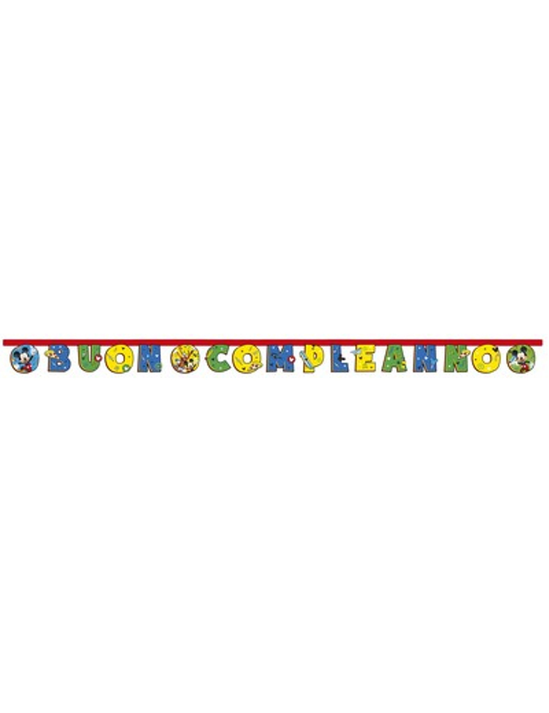 Girlande Buon Compleanno Mickey Mouse Karton 250 x 15 cm Girlande Buon Compleanno Mickey Mouse Karton 250 x 15 cm von BIGIEMME SRL
