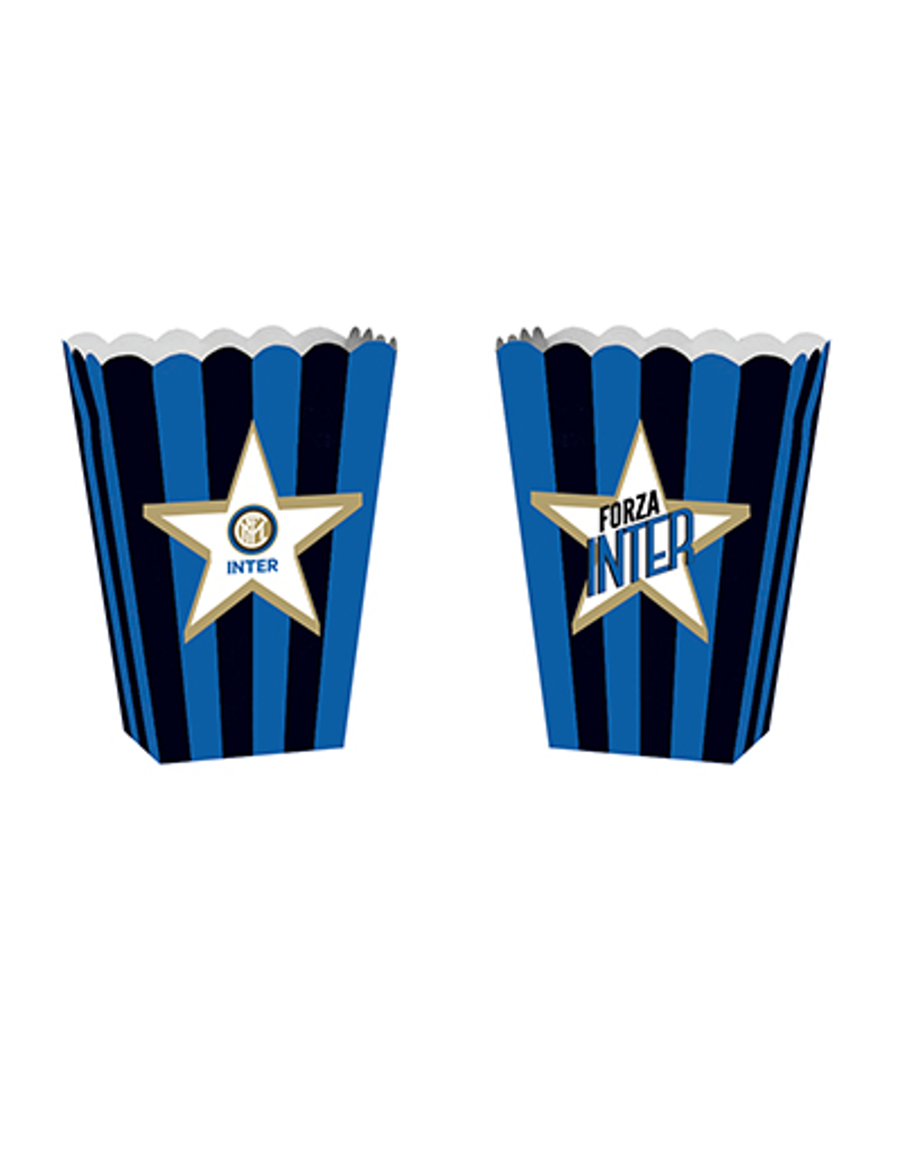 Inter Mailand-Popcorntüten Fussball-Deko 4 Stück blau-schwarz 13,5x8,5x19cm Inter Mailand-Popcorntüten Fussball-Deko 4 Stück blau-schwarz 13,5x8,5x19cm von BIGIEMME SRL