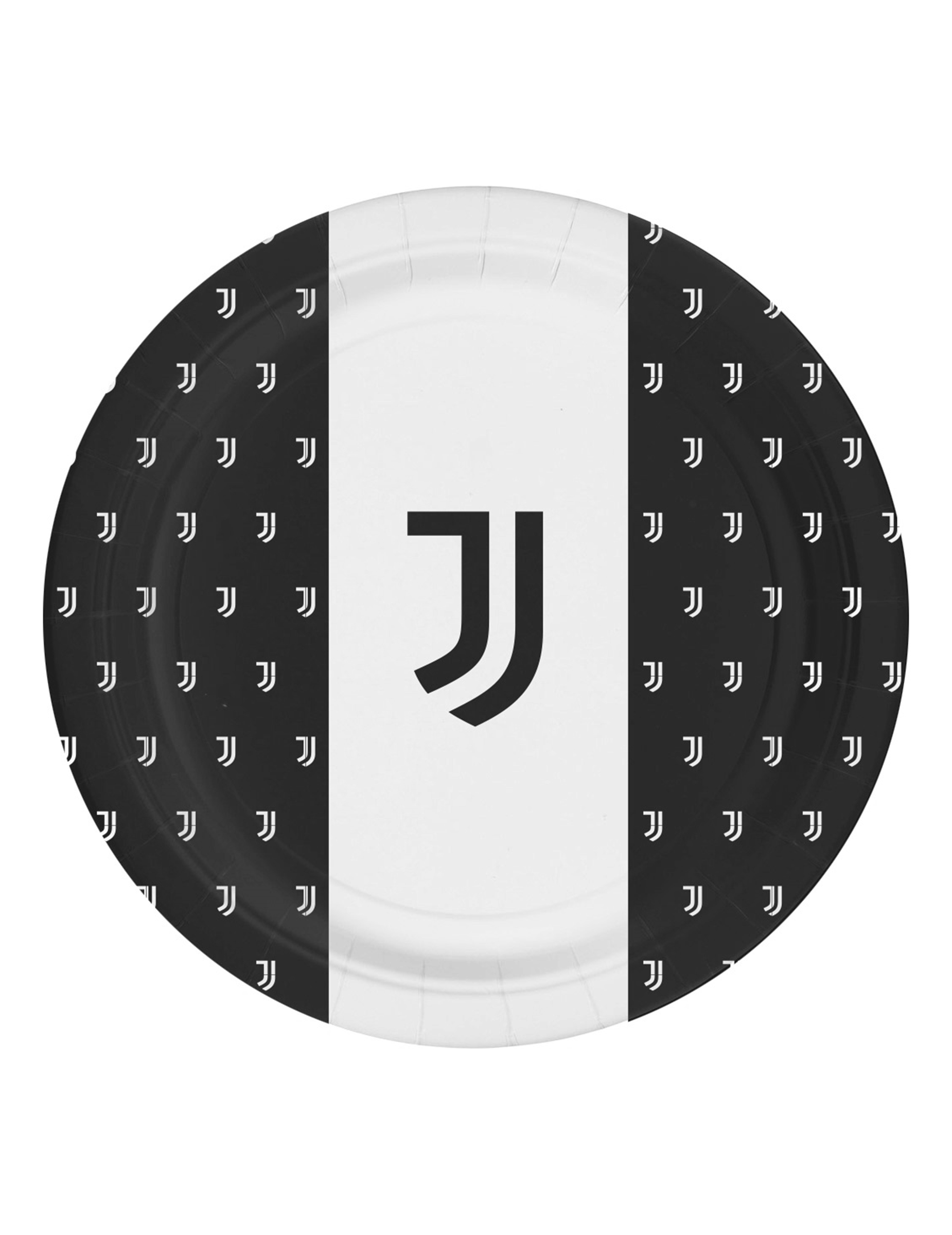 Juventus-Papierteller Tischdeko 8 Stück schwarz-weiss 23cm Juventus-Papierteller Tischdeko 8 Stück schwarz-weiss 23cm von BIGIEMME SRL