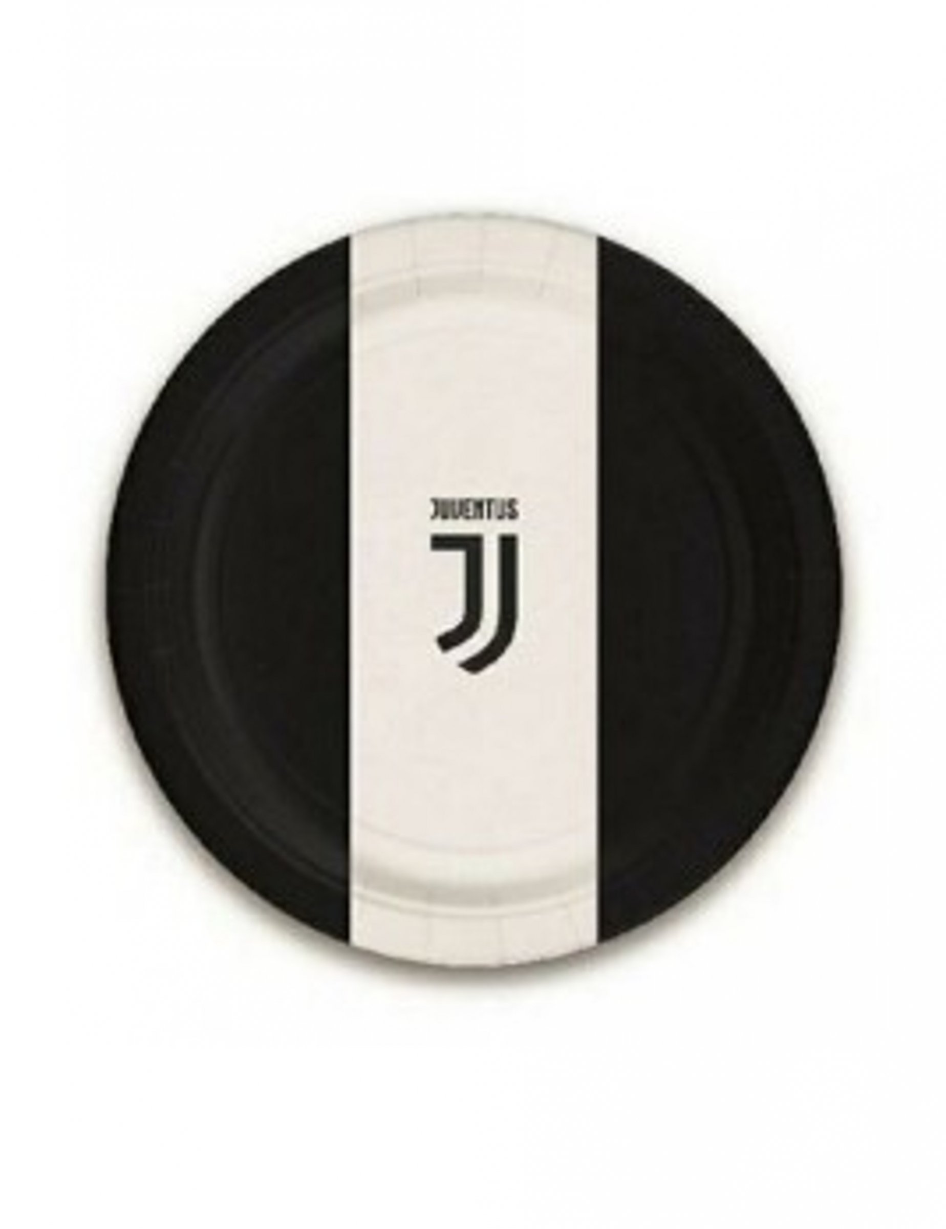 Juventus-Pappteller klein Tischdeko 8 Stück schwarz-weiss 18cm Juventus-Pappteller klein Tischdeko 8 Stück schwarz-weiss 18cm von BIGIEMME SRL
