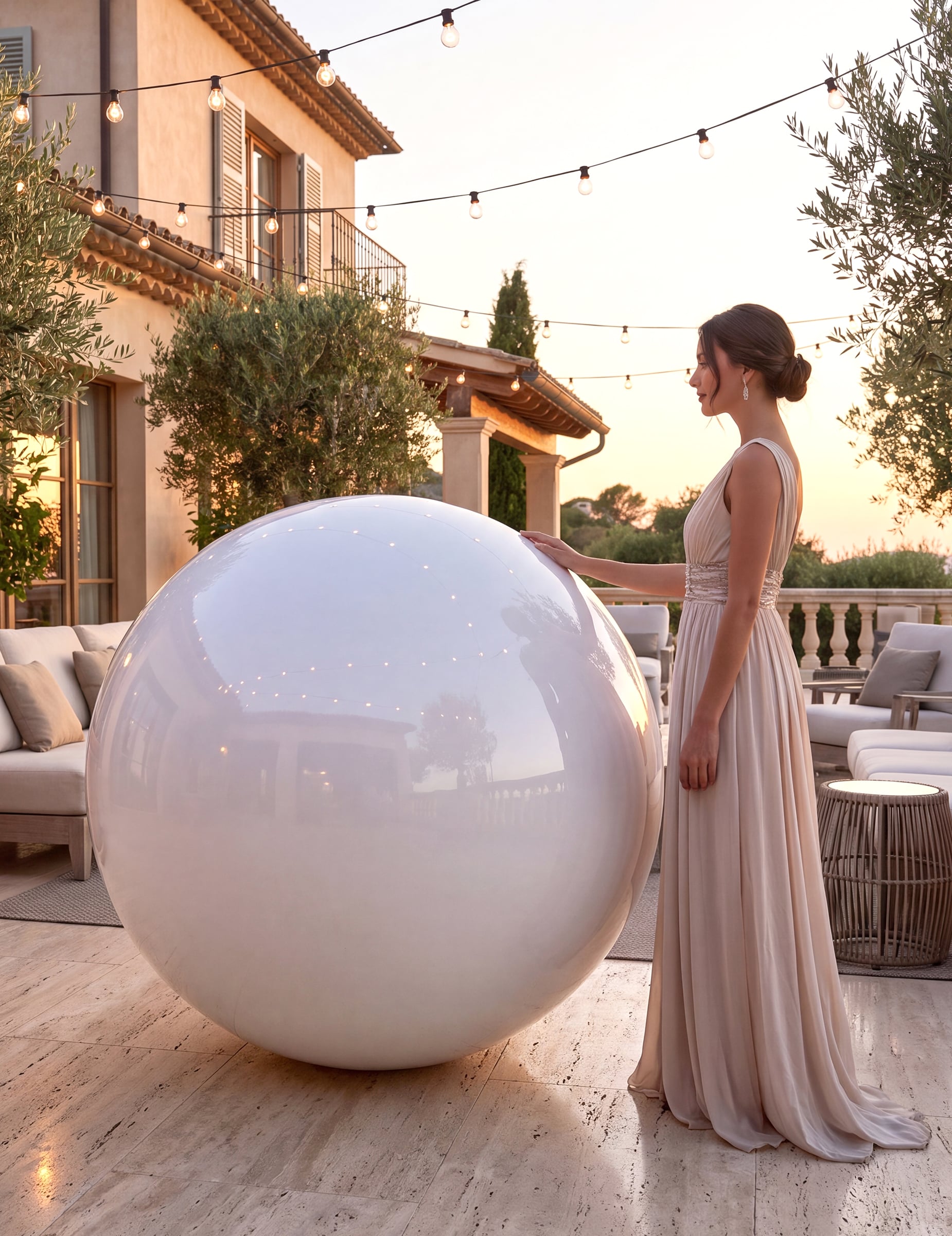 Riesiger Spiegel-Ballon Weiß 100cm - XXL Deko Riesiger Spiegel-Ballon Weiß 100cm - XXL Deko von BIGIEMME SRL