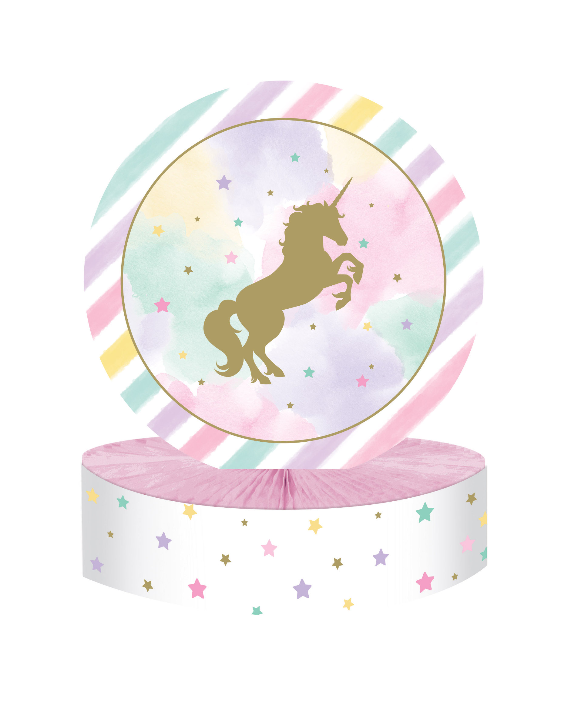 Tischaufsteller Einhorn aus Karton 30 x 23 cm Tischaufsteller Einhorn aus Karton 30 x 23 cm von BIGIEMME SRL