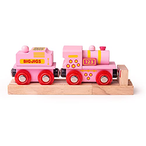 Bigjigs Rail Lokomotive Rosa Mit Tender Bigjigs Rail Lokomotive Rosa Mit Tender von Bigjigs Rail