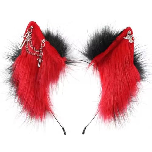 BIGULA Cartoon-Cosplay-Kostüm, Wolfs-Haarreifen, pelziges Kätzchen, Haarstyling für Live-Show, Stirnbänder, pelzige Katzen, Tier, Karneval BIGULA Cartoon-Cosplay-Kostüm, Wolfs-Haarreifen, pelziges Kätzchen, Haarstyling für Live-Show, Stirnbänder, pelzige Katzen, Tier, Karneval von BIGULA