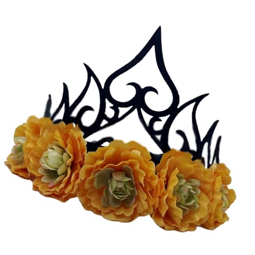 BIGULA Halloween-Blumen-Haarbänder, Kostümpartys, Kopfbedeckung, langlebig, bequemes Haarband für Themenpartys und Rollenspiele von BIGULA