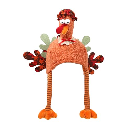 BIGULA Lustiger Truthahn-Kopfschmuck für Erwachsene, Plüsch, Türkeihut, einzigartiger Hut, Ornament für Weihnachten und Erntedankfest BIGULA Lustiger Truthahn-Kopfschmuck für Erwachsene, Plüsch, Türkeihut, einzigartiger Hut, Ornament für Weihnachten und Erntedankfest von BIGULA