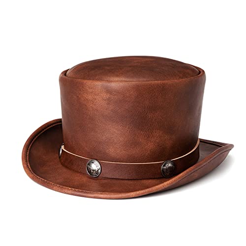 BIGULA PU Pork Pie Hat Steampunk Hut Gay Zylinder BowlerHat Magier Zylinder Steampunk Zylinder Magier Performed Hat BIGULA PU Pork Pie Hat Steampunk Hut Gay Zylinder BowlerHat Magier Zylinder Steampunk Zylinder Magier Performed Hat von BIGULA