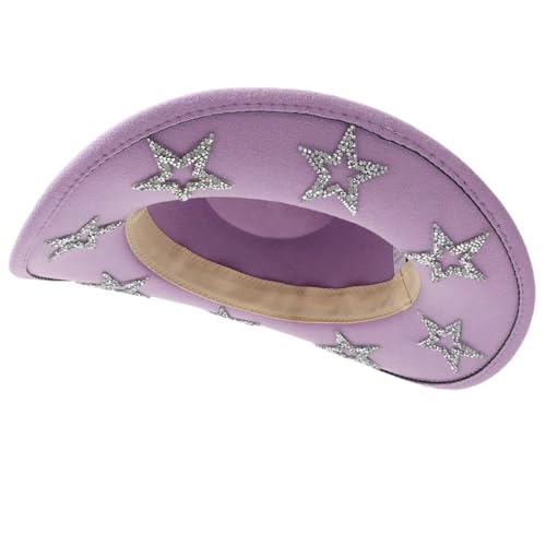 BIGULA Pailletten-Stern-Cowgirl-Hut für Damen, Cosplay-Kostüm, Cowboyhut, Junggesellinnenabschied, Kopfbedeckung, Hochzeitsfeier, Kopfbedeckung BIGULA Pailletten-Stern-Cowgirl-Hut für Damen, Cosplay-Kostüm, Cowboyhut, Junggesellinnenabschied, Kopfbedeckung, Hochzeitsfeier, Kopfbedeckung von BIGULA