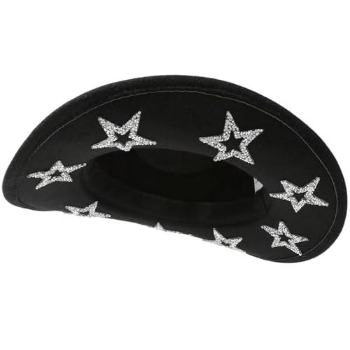 BIGULA Pailletten-Stern-Cowgirl-Hut für Damen, Cosplay-Kostüm, Cowboyhut, Junggesellinnenabschied, Kopfbedeckung, Hochzeitsfeier, Kopfbedeckung BIGULA Pailletten-Stern-Cowgirl-Hut für Damen, Cosplay-Kostüm, Cowboyhut, Junggesellinnenabschied, Kopfbedeckung, Hochzeitsfeier, Kopfbedeckung von BIGULA