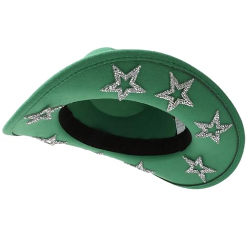 BIGULA Pailletten-Stern-Cowgirl-Hut für Damen, Cosplay-Kostüm, Cowboyhut, Junggesellinnenabschied, Kopfbedeckung, Hochzeitsfeier, Kopfbedeckung BIGULA Pailletten-Stern-Cowgirl-Hut für Damen, Cosplay-Kostüm, Cowboyhut, Junggesellinnenabschied, Kopfbedeckung, Hochzeitsfeier, Kopfbedeckung von BIGULA