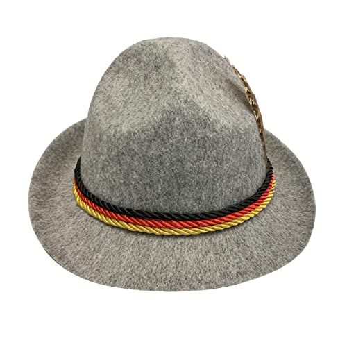 BIISDOST Fedora-Hut für Damen, einfarbig, lässig, Festival, Oktoberfest, Kostüm, Grau, Einheitsgröße BIISDOST Fedora-Hut für Damen, einfarbig, lässig, Festival, Oktoberfest, Kostüm, Grau, Einheitsgröße von BIISDOST
