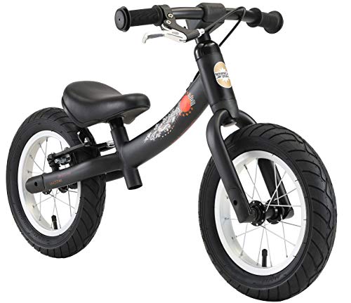 BIKESTAR Kinder Laufrad Lauflernrad Kinderrad für Jungen und Mädchen ab 3-4 Jahre | 12 Zoll Sport Kinderlaufrad | Schwarz (matt) | Risikofrei Testen von BIKESTAR