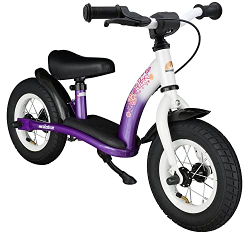 BIKESTAR Kinder Laufrad Lauflernrad Kinderrad für Mädchen ab 2-3 Jahre | 10 Zoll Classic Kinderlaufrad | Lila & Weiß | Risikofrei Testen von BIKESTAR