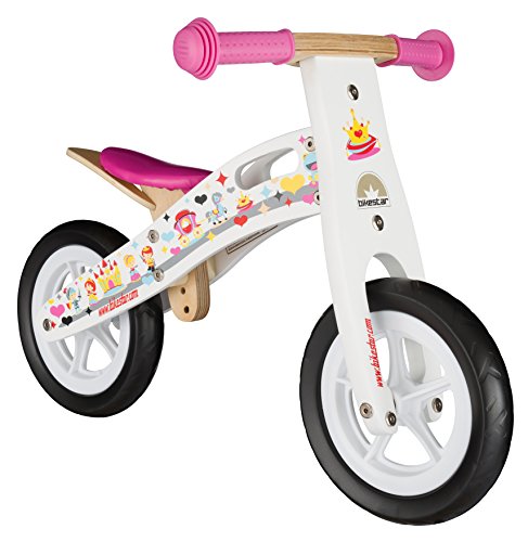 BIKESTAR Kinderlaufrad Lauflernrad Kinderrad für Mädchen ab 2-3 Jahre | 10 Zoll Kinder Laufrad Holz | Weiß | Risikofrei Testen von BIKESTAR