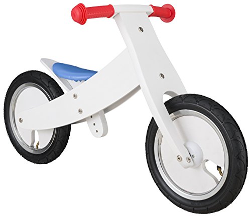 BIKESTAR Mitwachsendes Kinder Laufrad Holz Lauflernrad Kinderrad für Jungen Mädchen ab 2-4 Jahre | 12 Zoll 2 in 1 Kinderlaufrad | Weiß | Risikofrei Testen von BIKESTAR