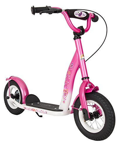 BIKESTAR Roller Kinderroller Tretroller Kickscooter mit Luftreifen für Mädchen ab 4-5 Jahre | 10 Zoll Classic Kinder Scooter | Pink & Weiß | Risikofrei Testen von STAR SCOOTER