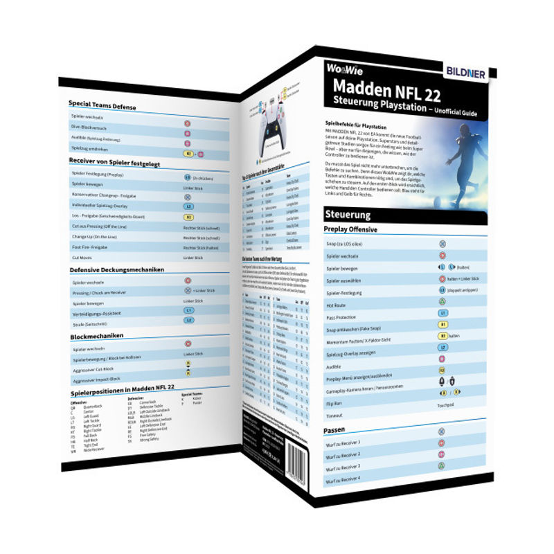 MADDEN NFL 22 - Steuerung Playstation - Unofficial Guide von BILDNER Verlag