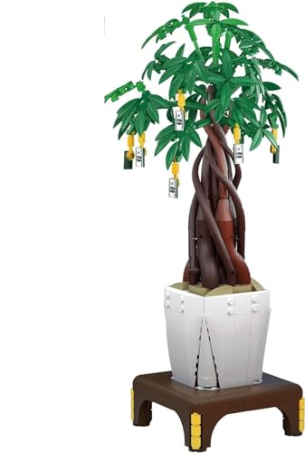 BILIZA Spirits Geldbaum-Bonsai-Bausets for Erwachsene 20008, künstliche Pflanzen-Dekoration for Zuhause, Büro, drinnen und draußen, kreative botanische Sammlung for Erwachsene, Mädchen oder Jungen von BILIZA