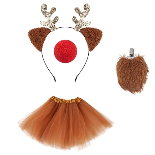 BINGGA Elastische Weihnachten Stirnband Set Neujahr Kinder Haarreifen Kreative Kopfbedeckung für Weihnachtsfeiern von BINGGA