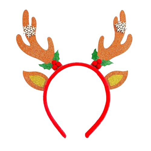 BINGGA Elegantes goldenes Rentier-Elch-Stirnband für Weihnachten, Feiertage, Partys, bequemer Stoff-Kopfschmuck, Haar-Accessoire BINGGA Elegantes goldenes Rentier-Elch-Stirnband für Weihnachten, Feiertage, Partys, bequemer Stoff-Kopfschmuck, Haar-Accessoire von BINGGA