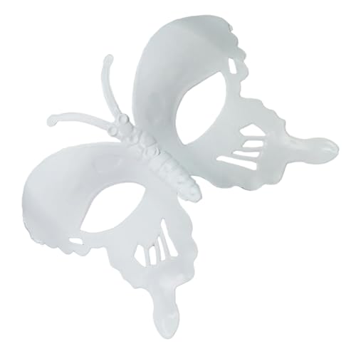 BINGGA Faschingskostüm Schmetterling Maskerade halbes Gesicht Halloween Kostüm weiß für Party Karneval von BINGGA