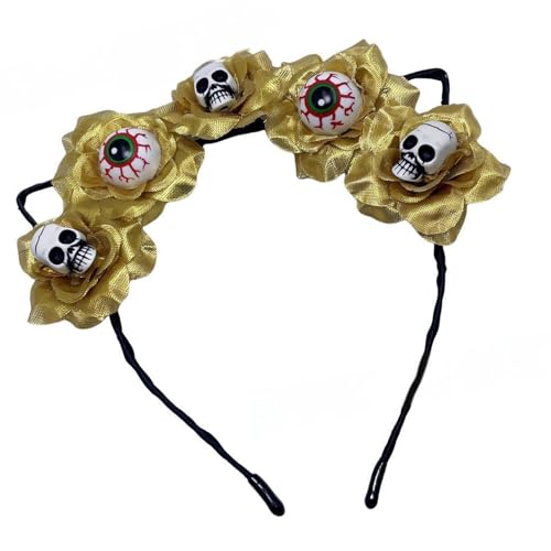 BINGGA Festliches Ohr mit gruseligem Augapfel-Detail, modischer Kopfschmuck für Halloween-Party und Cosplay von BINGGA