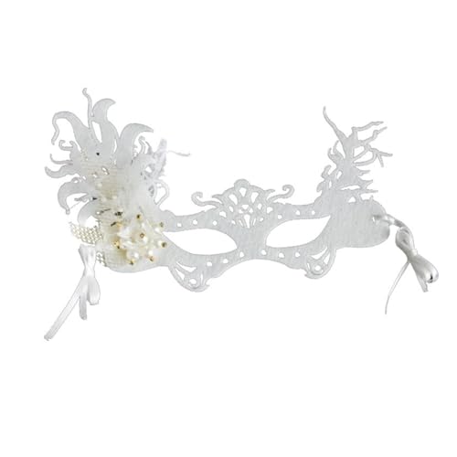 BINGGA Halbes Gesicht für Frauen, Hochzeit, Maskerade, Gesicht, weißes Venezianer-Gesicht, Halloween-Gesicht BINGGA Halbes Gesicht für Frauen, Hochzeit, Maskerade, Gesicht, weißes Venezianer-Gesicht, Halloween-Gesicht von BINGGA