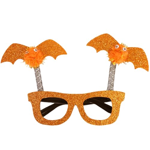 BINGGA Halloween-Kostüm-Zubehör, glitzernde Fledermausflügel-Brille, Urlaubs-Brillen, Cosplay-Brillenrahmen für Festivals BINGGA Halloween-Kostüm-Zubehör, glitzernde Fledermausflügel-Brille, Urlaubs-Brillen, Cosplay-Brillenrahmen für Festivals von BINGGA