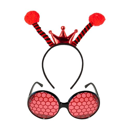 BINGGA Lady Bees Kostüm Zubehör Brille Stirnband Rock Strumpf Halloween Rollenspiel Outfit für Kinder Erwachsene Cosplay Party BINGGA Lady Bees Kostüm Zubehör Brille Stirnband Rock Strumpf Halloween Rollenspiel Outfit für Kinder Erwachsene Cosplay Party von BINGGA
