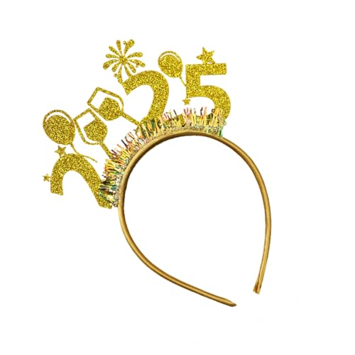 BINGGA Neujahrs-Lametta, modischer Kopfreifen, festlicher Haarschmuck, vielseitiges Styling-Werkzeug für Kinder und Erwachsene, Foto-Requisiten von BINGGA