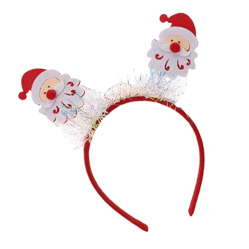 BINGGA Weihnachts-Stirnband aus weichem Stoff mit Schneemann und Rentiergeweih, Kopfschmuck, Party-Kopfbedeckung für Damen und Mädchen von BINGGA