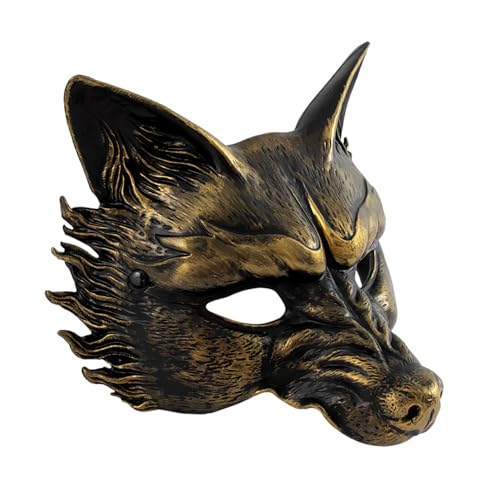 BINGGA Wolf mit elastischem Band für Damen und Herren, Halloween, Tierwolf, Verkleidungszubehör für Erwachsene, Halloween-Maskerade BINGGA Wolf mit elastischem Band für Damen und Herren, Halloween, Tierwolf, Verkleidungszubehör für Erwachsene, Halloween-Maskerade von BINGGA