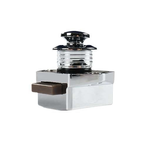 BINGNU 1Pc Camper Auto Push-Lock Schublade Schrank Tür Drücken Lock RV Caravan Boot Schublade Latch Taste Schlösser Änderung Zubehör Zubehör für Wohnmobilteile(Chrome 01) von BINGNU