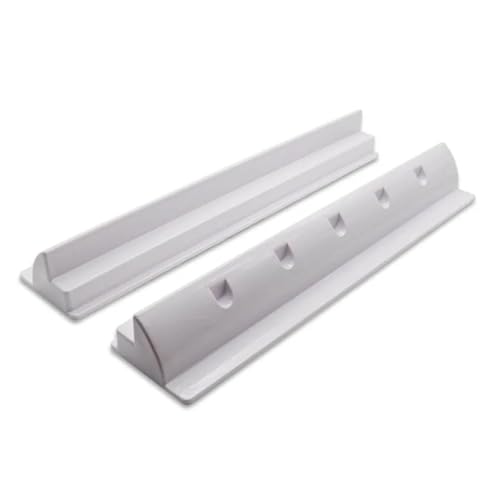 BINGNU 2Pcs 460/550mm Kunststoff Solar Panel Montage Halterung Lange Seite Photovoltaik Panel Befestigungs Klammern RV Yacht Wohnmobil zubehör Zubehör für Wohnmobilteile(White 550mm) von BINGNU