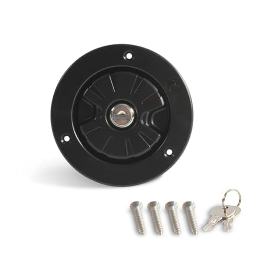 BINGNU RV-Frischwasser-Fülllukendeckel mit Schlüsseln, Einlassteil, Filter, abschließbar, for Boot, Wohnmobil, Anhänger, Wohnwagen, Zubehör Zubehör für Wohnmobilteile(Noir) von BINGNU