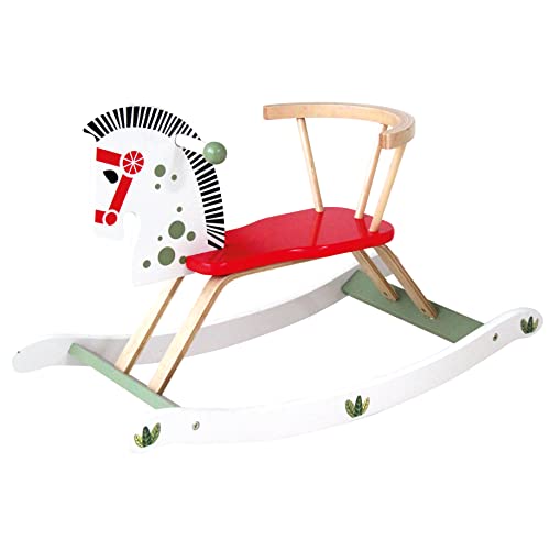 Bino Holz-Schaukelpferd mit Lehne, Spielzeug für Kinder ab 3 Jahre, Kinderspielzeug (Holzspielzeug zur Förderung der Motorik, Schaukelpferd in kindgerechtem Design, Motorikspielzeug), Mehrfarbig Bino Holz-Schaukelpferd mit Lehne, Spielzeug für Kinder ab 3 Jahre, Kinderspielzeug (Holzspielzeug zur Förderung der Motorik, Schaukelpferd in kindgerechtem Design, Motorikspielzeug), Mehrfarbig von Bino world of toys
