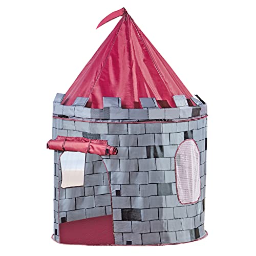 Bino Spielzelt Burg, Zelt für Kinder ab 3 Jahre, Kinderspielzeug (Kinderzelt in Burg Design, drinnen & draußen nutzbar, leichter Auf-& Abbau, Kinderzimmer Zubehör, Größe: 105 x 105 x 125 cm) von Bino world of toys