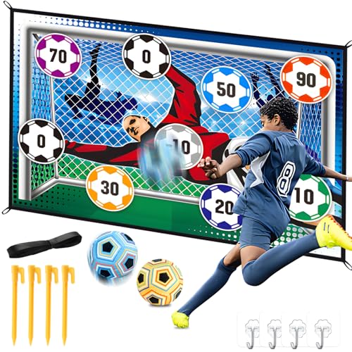 BINYI Fußball Spielset für Kinder Fußballtore Weich Flanell Klettbällen Spielzeug Sportspaß für Garten Indoor Outdoor Fußball-Spielmatte Fussball Geburtstag Geschenke für Jungen Mädchen BINYI Fußball Spielset für Kinder Fußballtore Weich Flanell Klettbällen Spielzeug Sportspaß für Garten Indoor Outdoor Fußball-Spielmatte Fussball Geburtstag Geschenke für Jungen Mädchen von BINYI