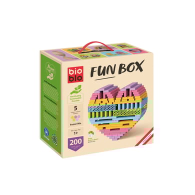 Bioblo FUN BOX Pastel Mix - 200 Bausteine in 5 Farben von Bioblo